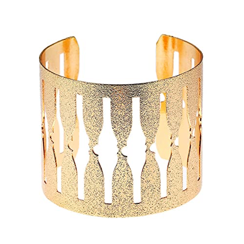 Zlatomu Stackable Bangle For Women,Adjustable Fashion Punk Geometric Bracelets Jewelry,Personalized Ethnic Big Wide Open Jewelry Hand Bracelet Gift,Yellow Zlatomu Stackable Bangle For Women,Adjustable Fashion Punk Geometric Bracelets Jewelry,Personalized Ethnic Big Wide Open Jewelry Hand Bracelet Gift,Yellow