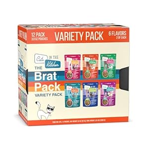 Weruva Cats in The Kitchen Slide N’ Serve The Brat Pack Variety Cat Food Pouches 3 Ounce (Pack of 12)