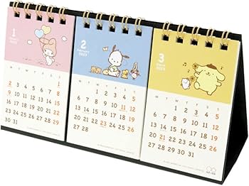 Amazon | サンスター文具 サンリオ 2023年 カレンダー 卓上 3ヶ月