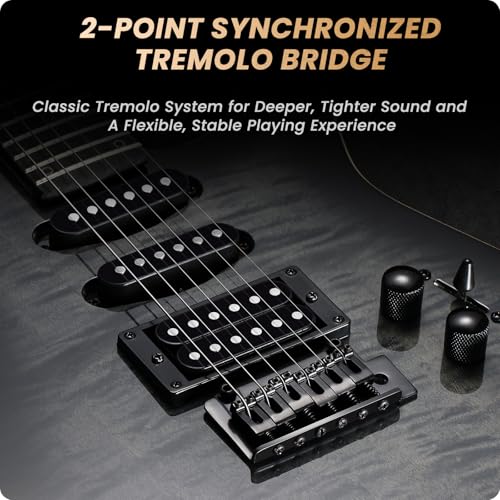 3934 solid body electric guitar electric guitar kit with bone nut full size 6 string guitars with 24 frets poplar body aaa flame maple top guitarra electrica with hss ceramic pickupblack