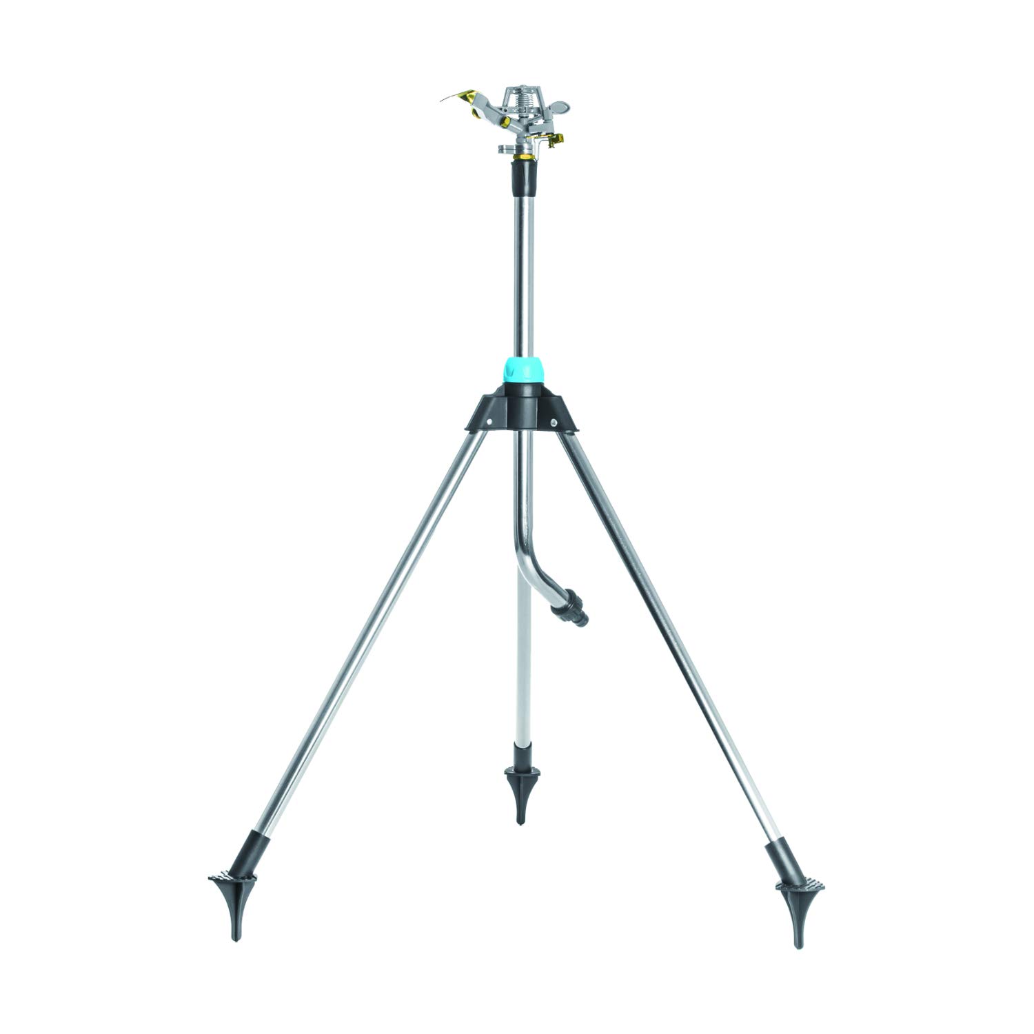 CELLFAST Irrigatore Ad Impulsi Da Giardino Spruzzatore Per Prati Treppiede Regolabile Con Flusso D'Acqua Controllabile Per Prato Fiori Piante Regolazione A Gradini Range cellPRO