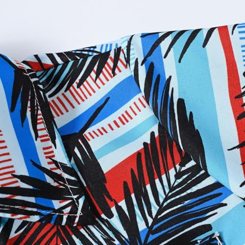 Hawaiian Shirts for Boys Short Sleeve Aloha Shirt Cute Tropical Print Tops Button Down Shirts Kids Summer Beach Tops 5