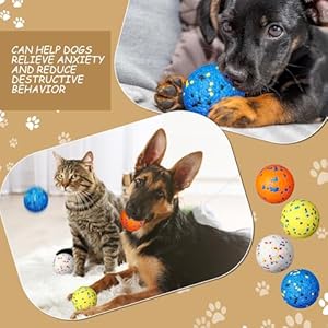 4 Pcs Dog Tennis Balls for Aggressive Chewers Indestructible Dog Toys for Teething Durable Puppy Chew Toy Floating Dog Pet Fetch Toy Ball for Large Medium Small Dog (4 Colors, 2.76″)