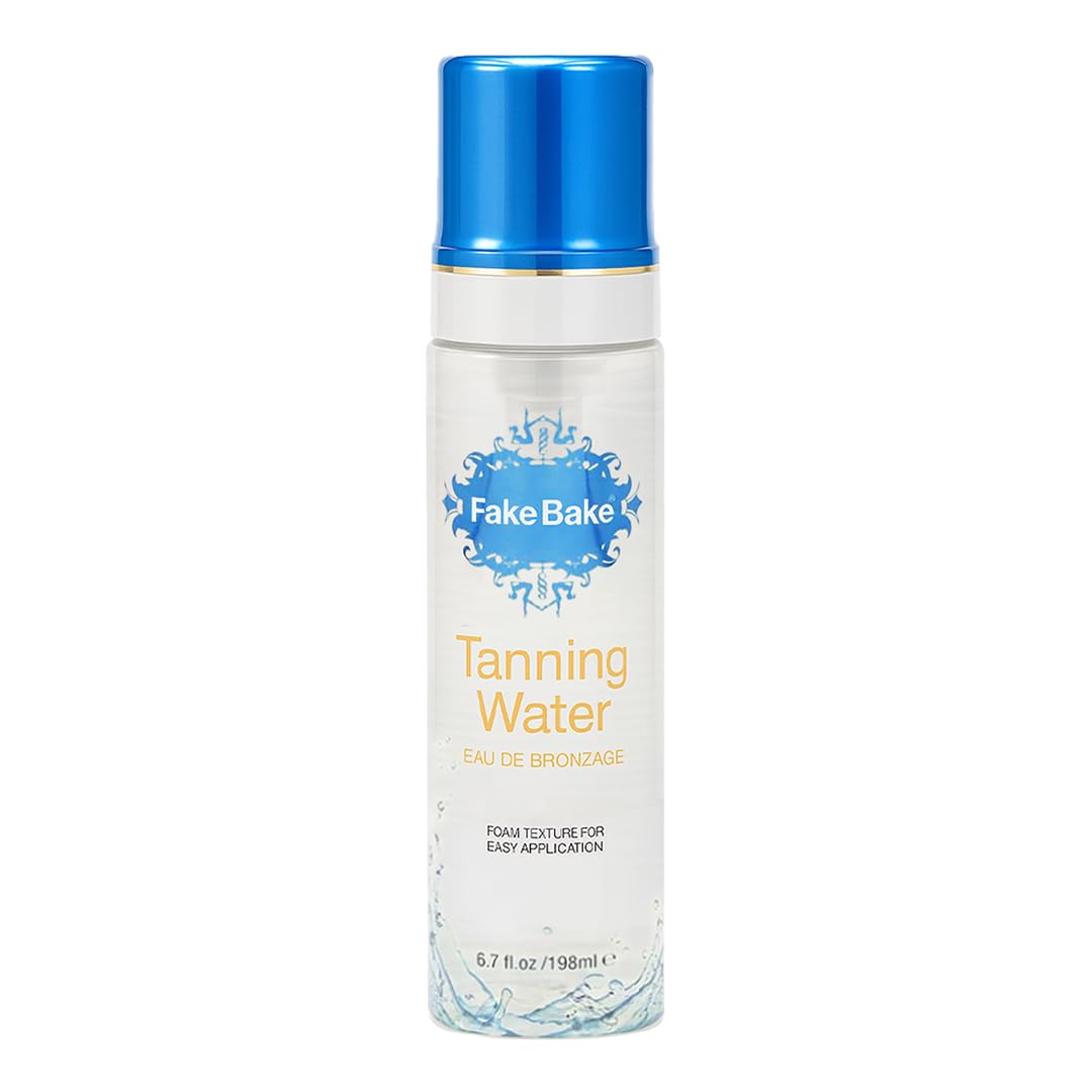 Fake Bake Foam Tanning Water Self Tanner Instant Glow with Hydrating Passion Flower Rejuvenation - Natural Looking Sunless Bronzing for Women & Men - 6.7 oz