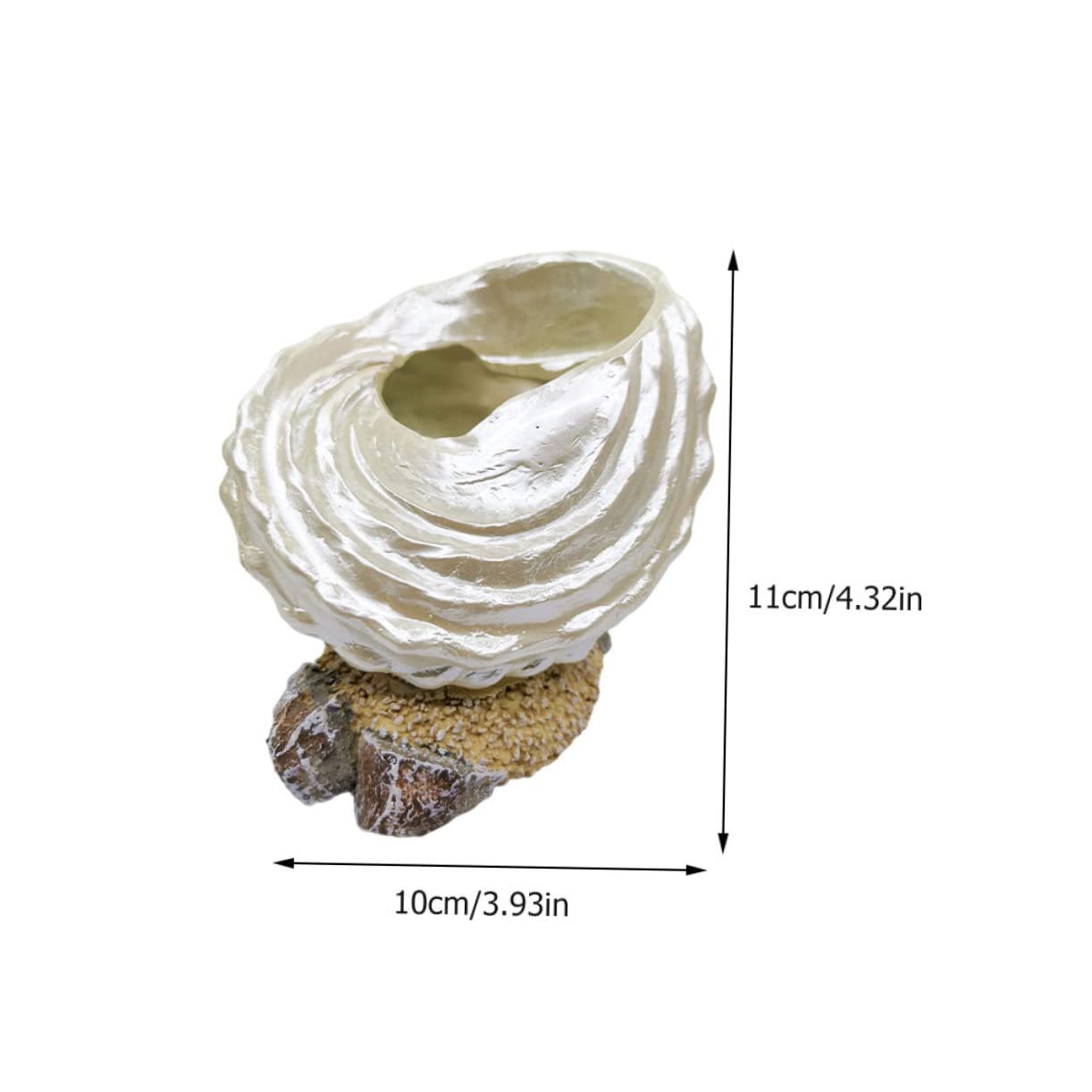 Garneck Realistic Resin Conch Shell Model Large Conch Seashell Garden Decoration Resin Craft