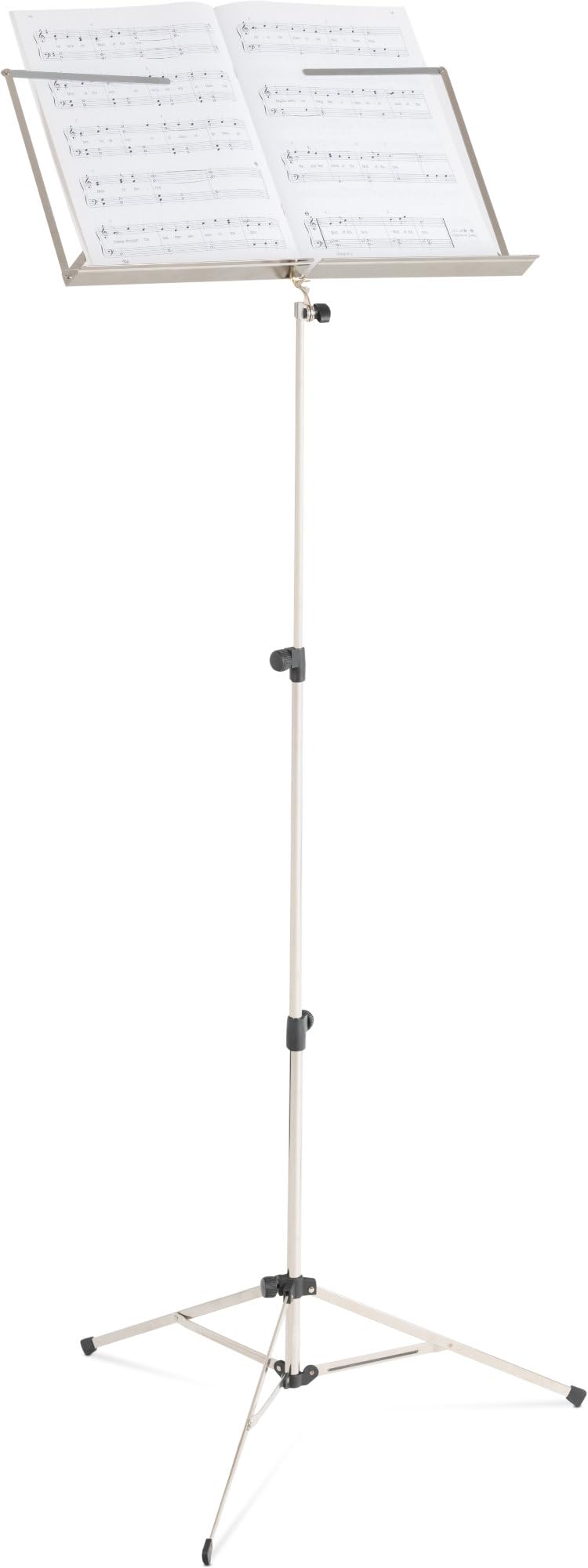 Classic Cantabile 90 Atril De Partituras Medio Níquel Juego De 3, Niquelado | Atril ligero, Resistente a arañazos y golpes, Resistente a la corrosión y por tanto muy duradero, Peso: 1, 15 kg, 3 x Atriles
