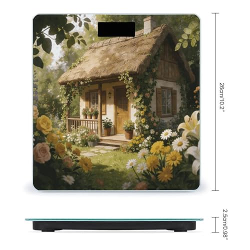 Báscula digital de baño con pantalla LED y vidrio templado miniatura 2