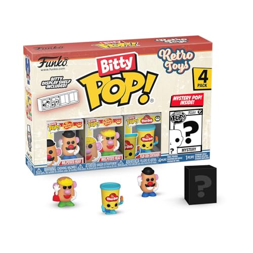FUNKO Bitty Pop! Retro Toys   Mr. Potato Head 4PK​Y una Minifigura Misteriosa Sorpresa   0.9 Inch (2.2 Cm) Coleccionable   Repisa Apilable Incluida   Idea de Regalo   Toppers de Tarta