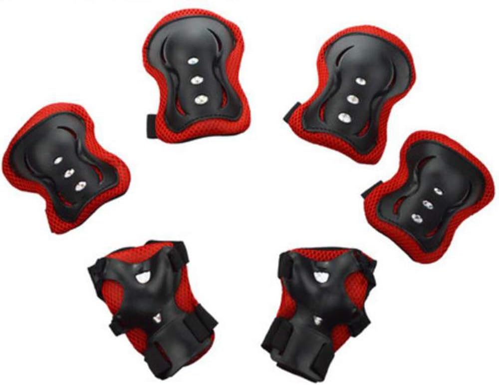 Xinlie Juego de Protecciones Infantil para Patinaje Set de Protección para Niños Rodilleras Niños Juego de Protectores de Muñeca Juego de Protectores de Protección para Niños Juego (6 Piezas)