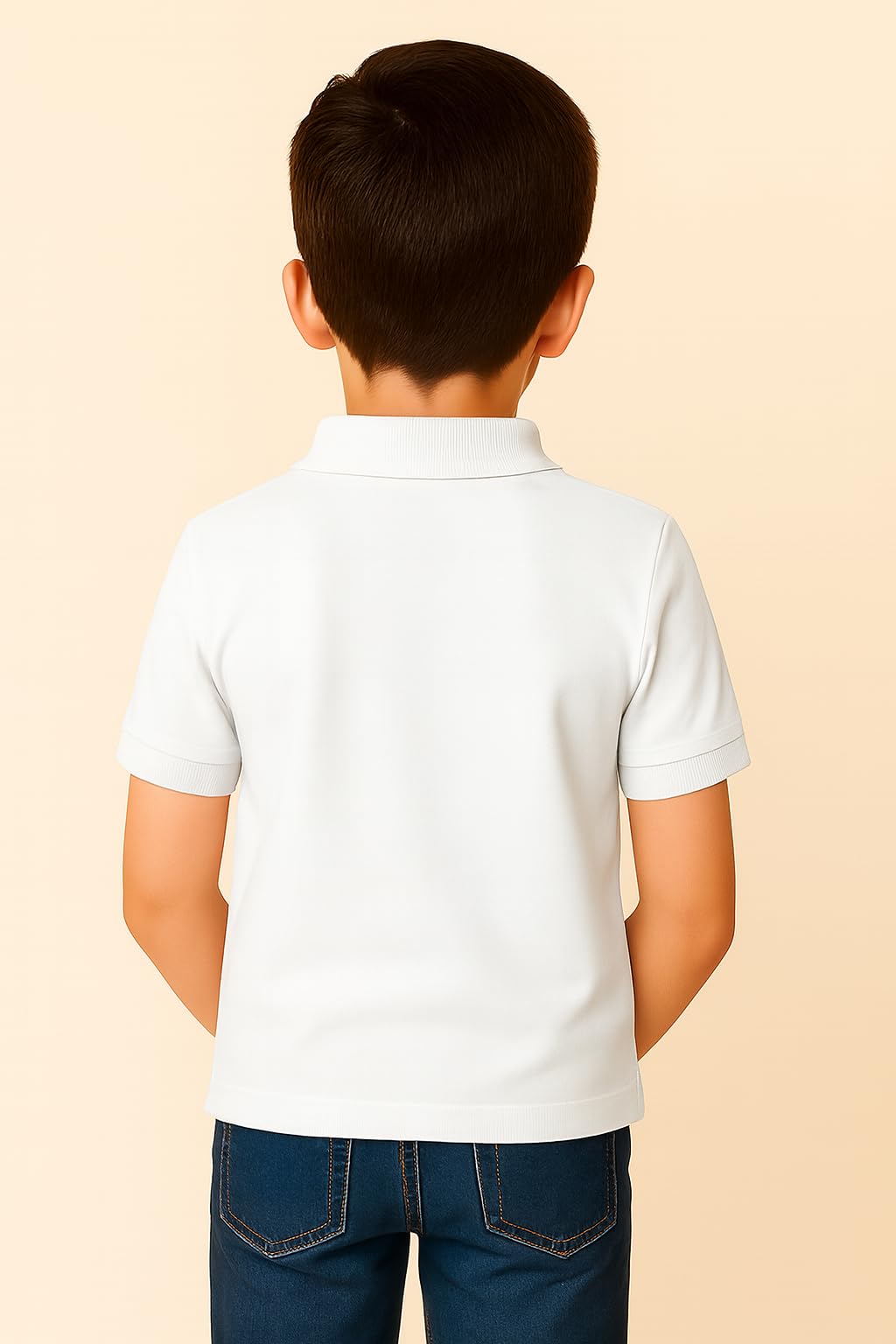 ZAKAR STYLE Smart Kids Polo Top with Smooth Fabric, Ribbed Ends and Neat Embroidery. (in, Age, 8 Years, 9 Years, White) 1