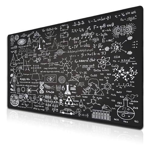 Samgula Large Mouse Mat Black Gaming Mousepad, Oversized Mouse Pads Long Desk Pad, Desktop Computer Pad Waterproof Non-Slip Rubber Base, 35.4 X 15.7 inch for Work/Game/Office/Home Science Formulas