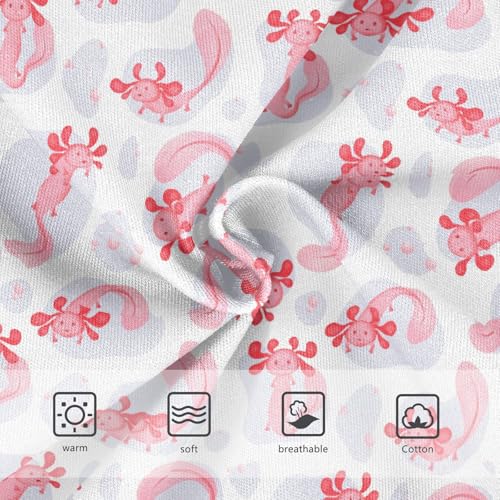 Cute Axolotl Salamander Little Girl's Underwear Soft Cotton Kids Panties Breathable Toddler Briefs 6Y3