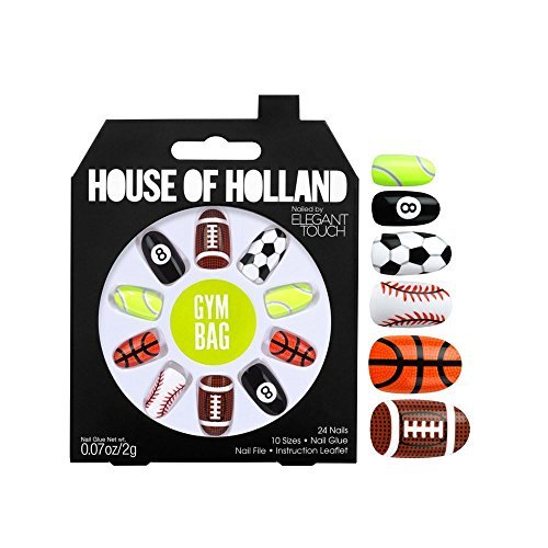 House Of Holland False Nails - Gym Bag Sports Nails (24 Nails) [Gym Bag, 4116702, LL_0601] by House of Holland