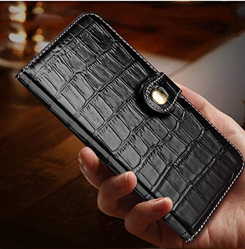 Housse iPhone 13 Pro Max Cuir Crocodile GUMMMY Étui Clapet Premium Marron - 4
