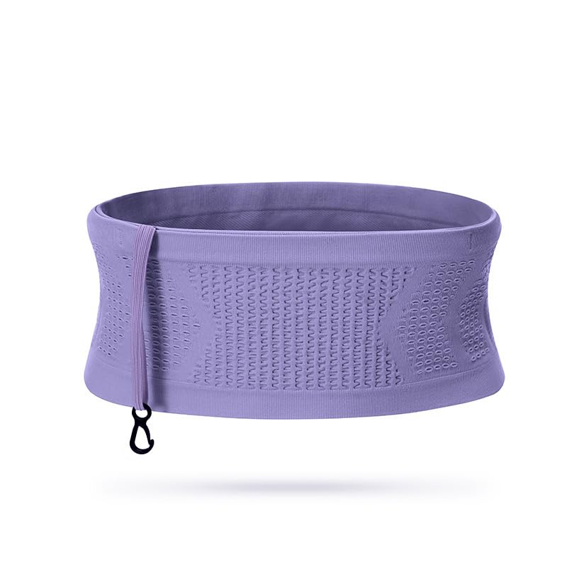 Insulin Pump Belt Diabetic Waist Belt Insulin Pump Belt for Sleeping with 4 Large Pockets - Breathable Diabetic Pump Belt | Running Waist Belt (PURPLE LARGE)