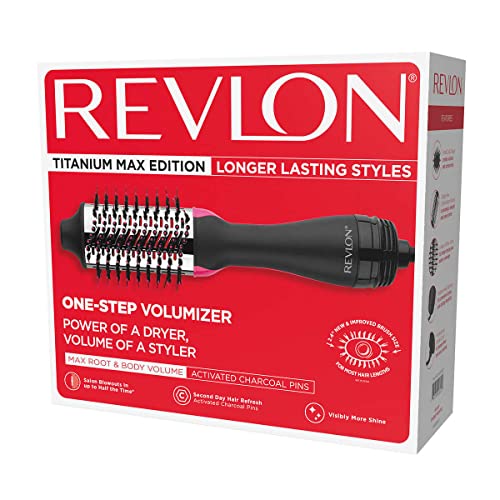 Amazon.com: REVLON Cepillo de aire caliente para secador de pelo y volumen  de un solo paso, Titanium Max Edition : Belleza y Cuidado Personal