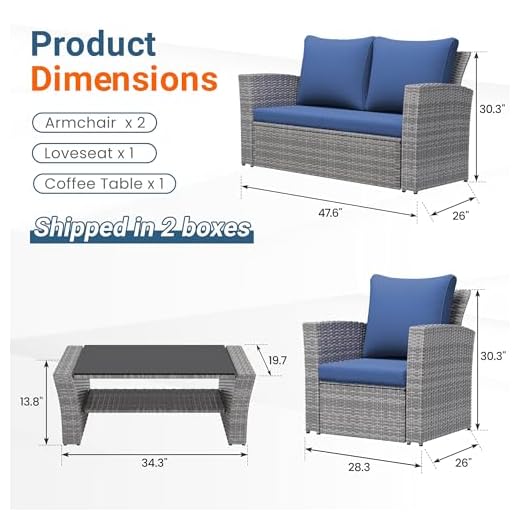 Wisteria Lane 4 Piece Patio Furniture Set