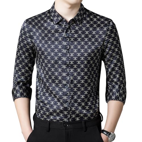 Men's Casual Button-Down Luxury Silk Shirt