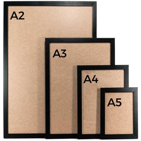 Modern Sleek Black A5 Frame with Clear Perspex Sheet and Wall Hanging Hooks - Thin Black Photo Frame In Multiple Sizes - A5 Black Frame - Bespoke Picture Frames Use As Portrait OR Landscape Cover