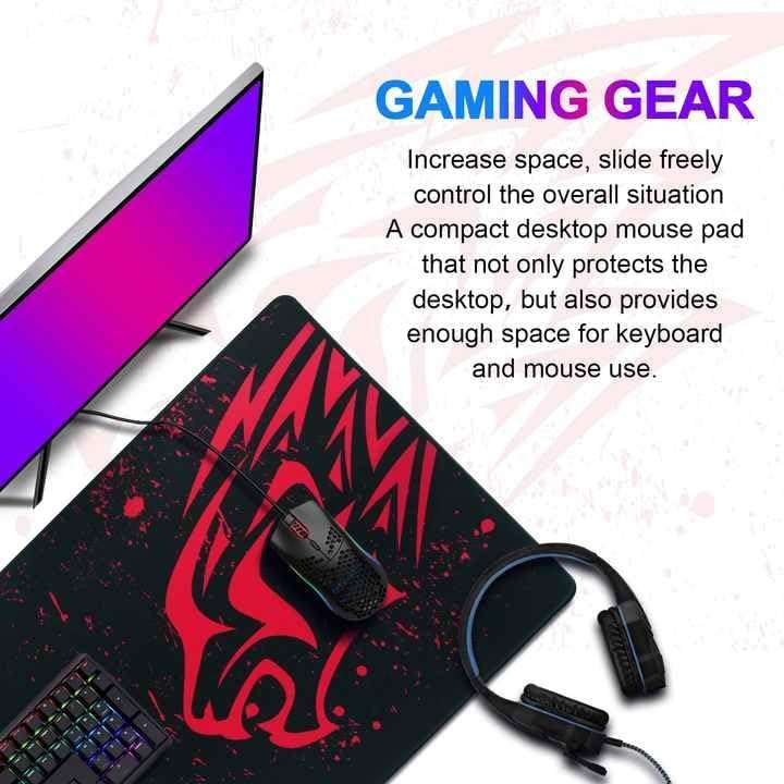 Image of Red Leopard Design Gaming Mouse Pad 700 x 300 x 2 mm, Extended Mouse Pad with Non Slip Rubber Base & Stitched Edges, Gaming Desk Mat for PC Laptop Keyboard and Mouse(1-pcs)