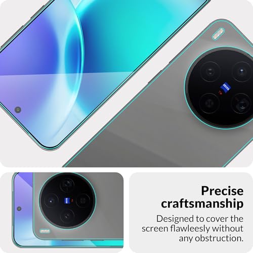 Image of ArmourPro Tempered Glass for Vivo X300 with Back Clear Membrane Guard, Edge to Edge Screen Protector, Anti-Bubble, Anti-Fingerprint, Oil Resistant, Installation Kit | Black