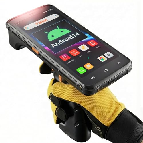 Image of FARSET R20H Android 14 Barcode Scanner with Zebra Licensed Engine, Handheld PDA Mobile Computer with Pistol Grip, WiFi 5 & 4G LTE, 4GB+64GB, 5.5 inch Screen, NFC, IP67, GPS for Warehouse & Logistics