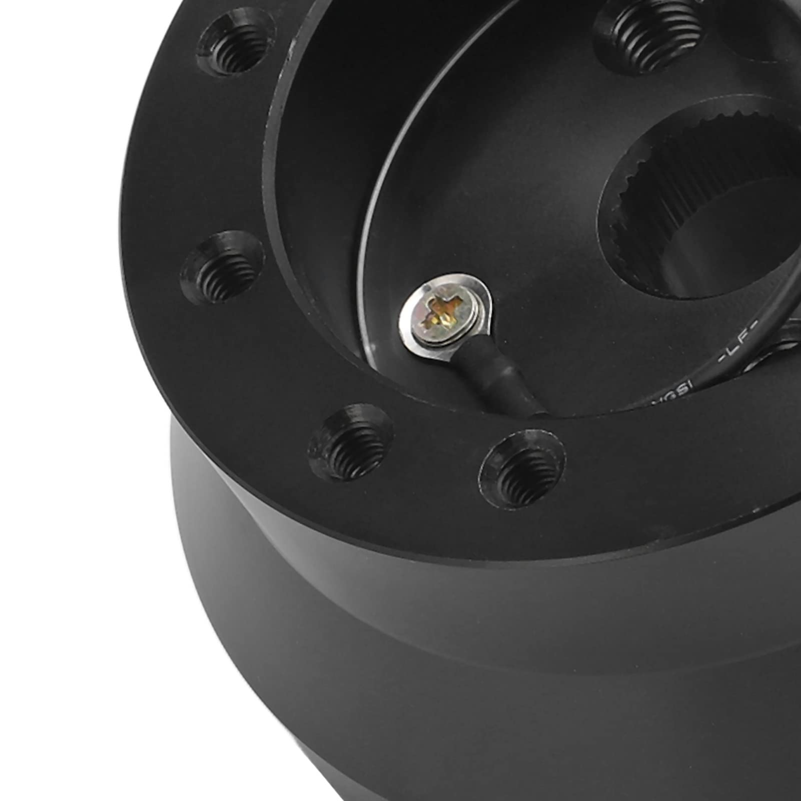 Adaptateur de Moyeu de Volant Stable Durable 5 6 Trous Adaptateur Cj5 Cj7 Scrambler Chrome (Noir)