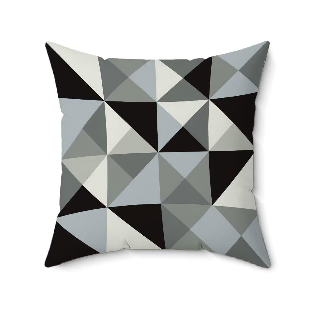 D-1071 poduszka outdoorowa 70 x 70 cm, zestaw 4 sztuk, niebieska, cyjan, poszewka na poduszkę, geometria, wodoodporna, miękka, na sofę, HD, dwustronny nadruk, poduszka dekoracyjna do użytku na