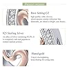 CHENGMEN Breloques de Noël en argent sterling 925 pour bracelets Mum Daughter plaqué or rose portebonheur fer à cheval cadeau pour femmes et filles, Verre Pierre Or rose Argent sterling Zircone #3