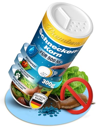 Gardflix Schneckenkorn Regenfest | 300g für 500m² | Schnell wirksame Schneckenlinsen | Schneckenschutz mit biologischer Wirkformel | Für alle Gemüsearten (1x Streudose 300g)