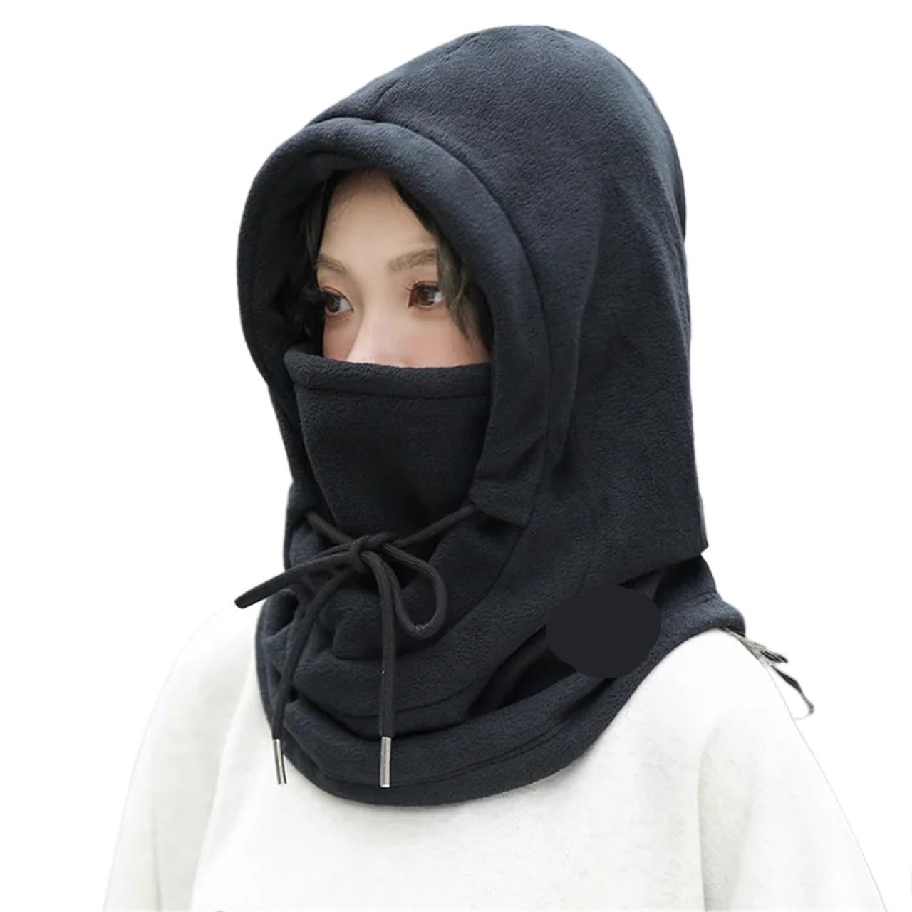 2 pezzi cappello invernale con maschera scaldacollo 3 in 1 berretti antivento for uomo donna mascherato berretto da ciclismo cappuccio per Attività