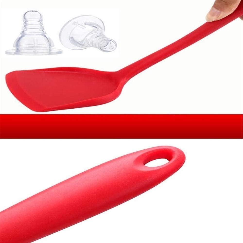 Utensili da Cucina Set-Silicone Utensili in Silicone-3 Gadget e cucchiaini da Cucina per pentole Antiaderente-Spatola in Silicone Set, Pentole utili And Pans Accessori (Color : Black)