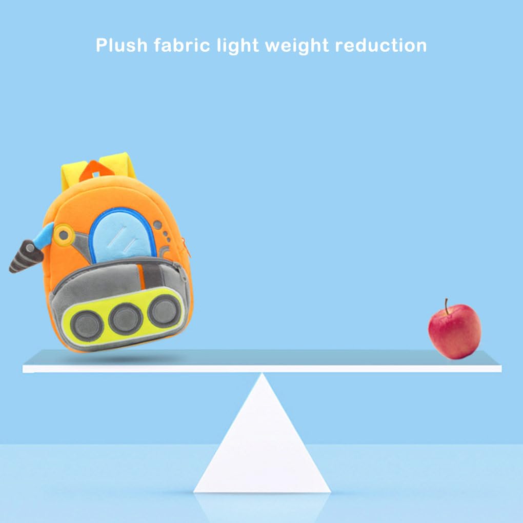 Mochila de felpa adorable de dibujos animados de ingeniería, coches, jardín de infantes, mochila escolar para estudiantes, accesorios de ropa, estilo 5