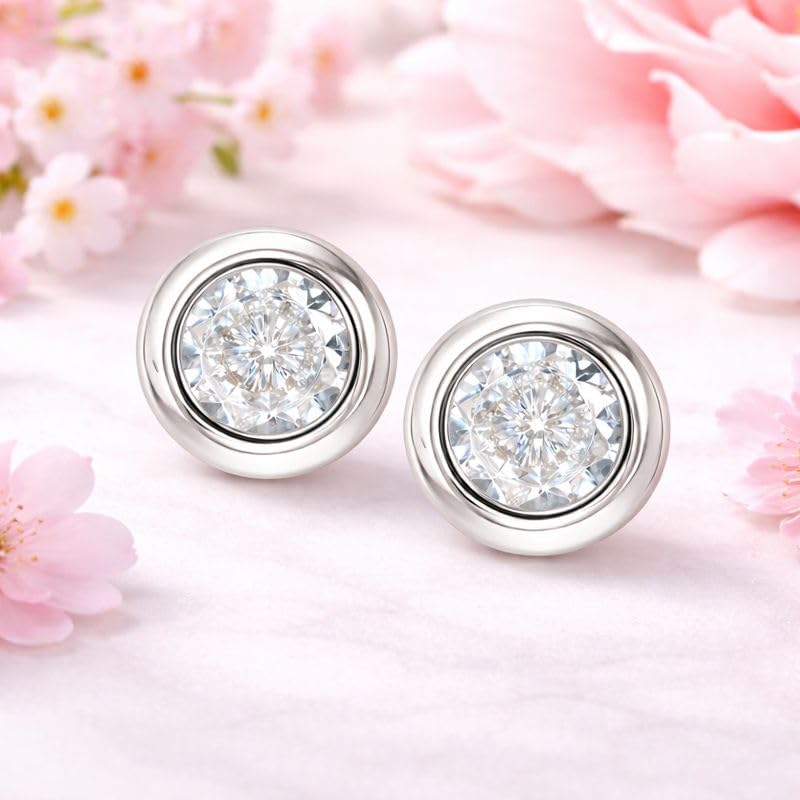Image of Nilu's Collection Daily Use, Light Weight Cubic Zircon Stud Earrings| Perfect for baby girls, office goers