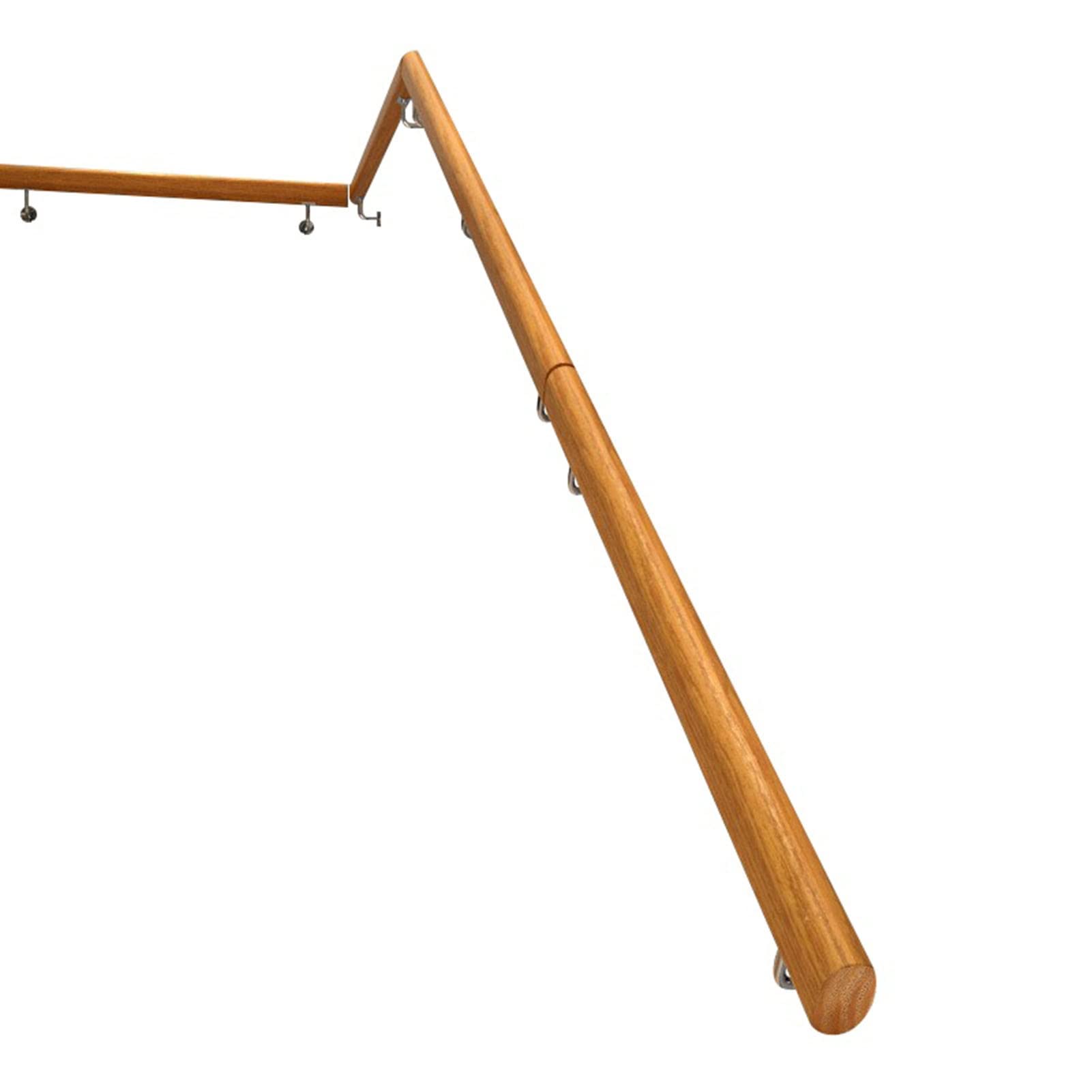 Rampe d'escalier en bois de 5m avec kit de fixation complet pour sécurité intérieur
