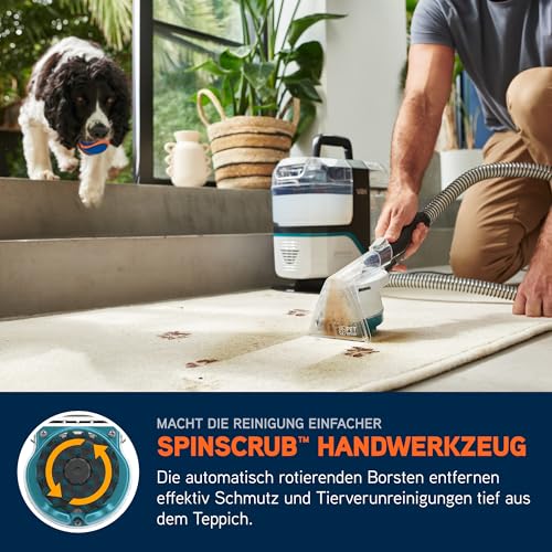 Vax SpotWash Max Pet-Edition Fleckenreiniger Leistungsstarker Teppich-und Polsterreiniger Gerät mit SpinScrub-Technologie, 2,8L XL-Tank… – Ansicht 4