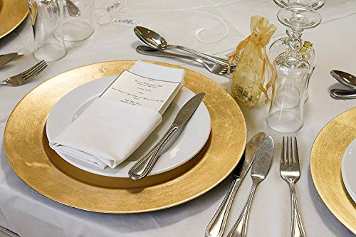 Set de 12 Platos Cargadores Dorados de 13 pulgadas miniatura 4