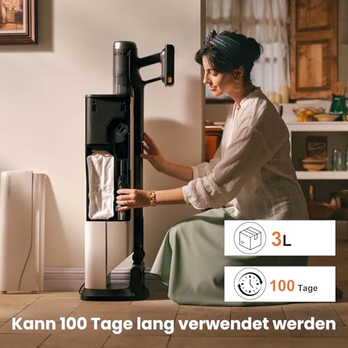8 Stück Staubbeutel für roborock H60 Hub Ultra Akku Staubsauger, 3L Staubsaugerbeutel Großer Kapazität Beutel Zubehör Ersatzbeutel