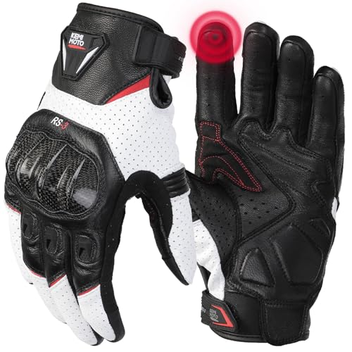 KEMIMOTO Sheepskin Leather Motorcycle Gloves