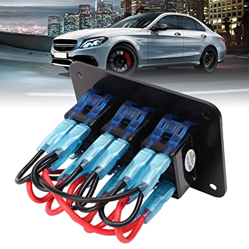 3 grupos de painel de interruptor à prova d'água, DC12V para 24V 30A 5PIN luz LED azul fivela flexí