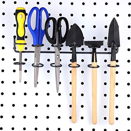 Hotop HOTOP-MULTI-TOOL HOLDER-0351 2 Pieces Pegboard Screwdriver Holder Peg Board Tool Utility Hooks Pegboard Accessories Six-Tool Multi-Tool Organizer Racks Holder Accessory Multi-Ring Tool Holder For Pegboard, Pliers thumb #4