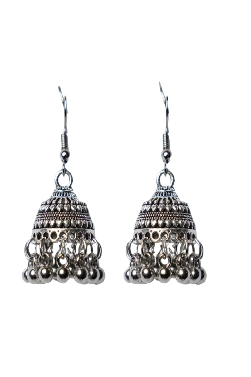 Vashanshvi Oxidised Silver Jhumka Earrings | German Silver Oxidised Fashion Jhumka Earrings (B0D8KMDF6B) Amazon Price History, Amazon Price Tracker