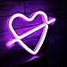 Neon Heart Signs Led Neon Lights up Sign Decorative Neon Wall Light for Girls Room (Lavender Cupid) (Purple)