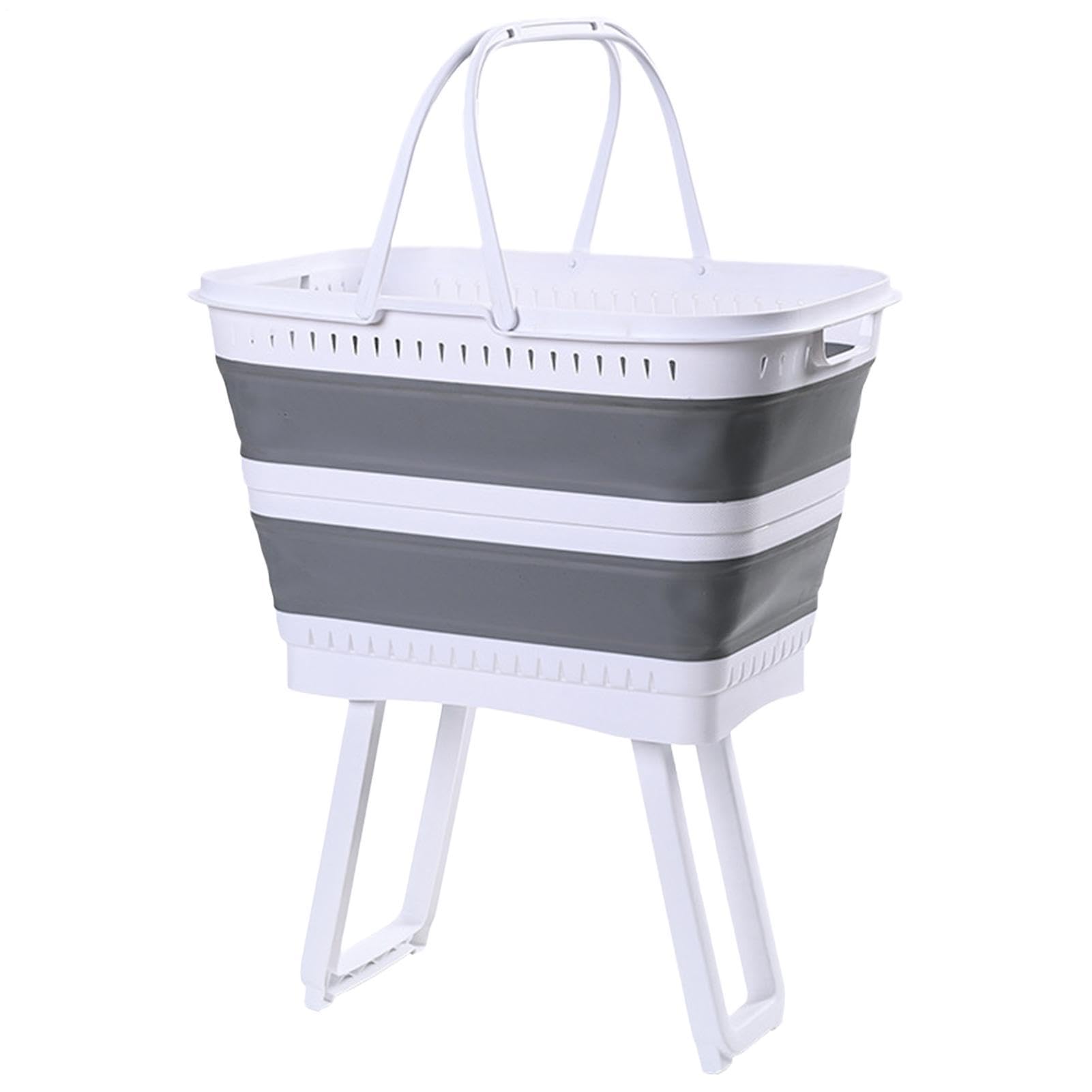 Wäschesammler 26 Liter Mit Griffen, Erhöhter Organizer | Kleiderkorb Wäschesammler Für Schlafzimmer Für Badezimmer, Schlafzimmer, Küche, Spielzimmer, Wohnheim, Snacks, Lebensmittel,