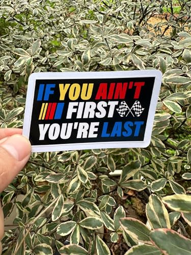 Image of (Set of 3 Stickers) Shake and Bake Sticker, If You Ain't First You're Last Decal, I Wanna Go Fast Waterproof Stickers for Dirt Racing Bike Race Car Truck Motorbike Helmet (3-Inch)