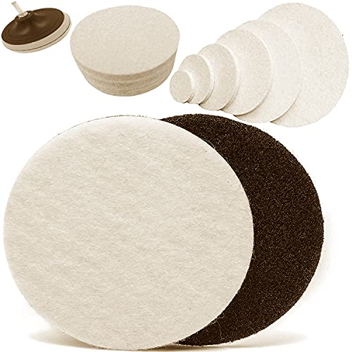 Image of DIY Crafts Felt Pad Only For Your Kit Universal Drill Nut Polishing Car Motorbike Care Gross Wax Polishing Buffing Car Polishing Buffer Drill Adapter Connector Drill (1x, 4 inchinch Felt Pads Only)