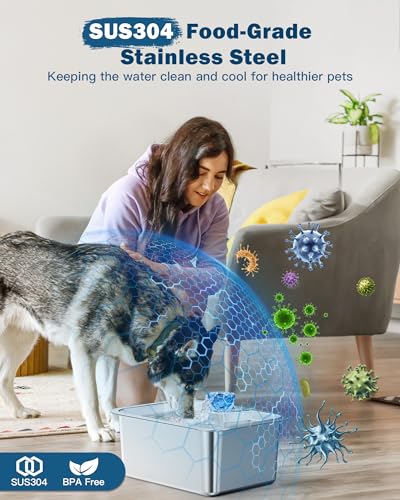 Large Dog Water Fountain Stainless Steel3 Gallon Extra Large Big Pet Water Fountain for Large Dogs with 4 Filtersautomatic Dog Water Bowl Dispenser Drinking Fountainseasy to Cleanquiet Pump  Cucciolini Doodles Large dog water fountain stainless steel3 gallon extra large big pet water fountain for large dogs with 4 filtersautomatic dog water bowl dispenser drinking fountainseasy to cleanquiet pump   cucciolini doodles