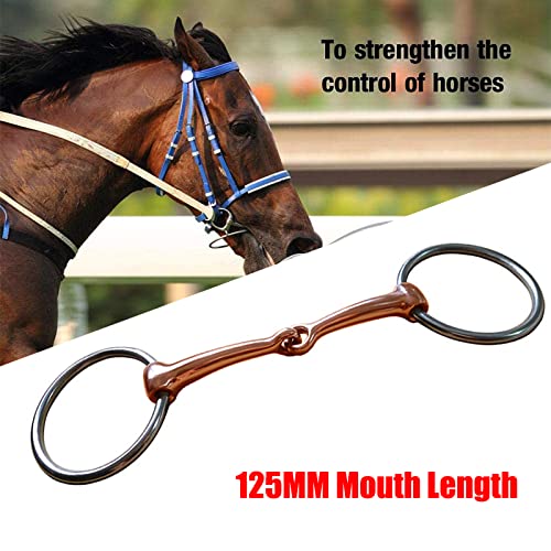 Mors de cheval en acier inoxydable avec tige ronde en cuivre 65 mm