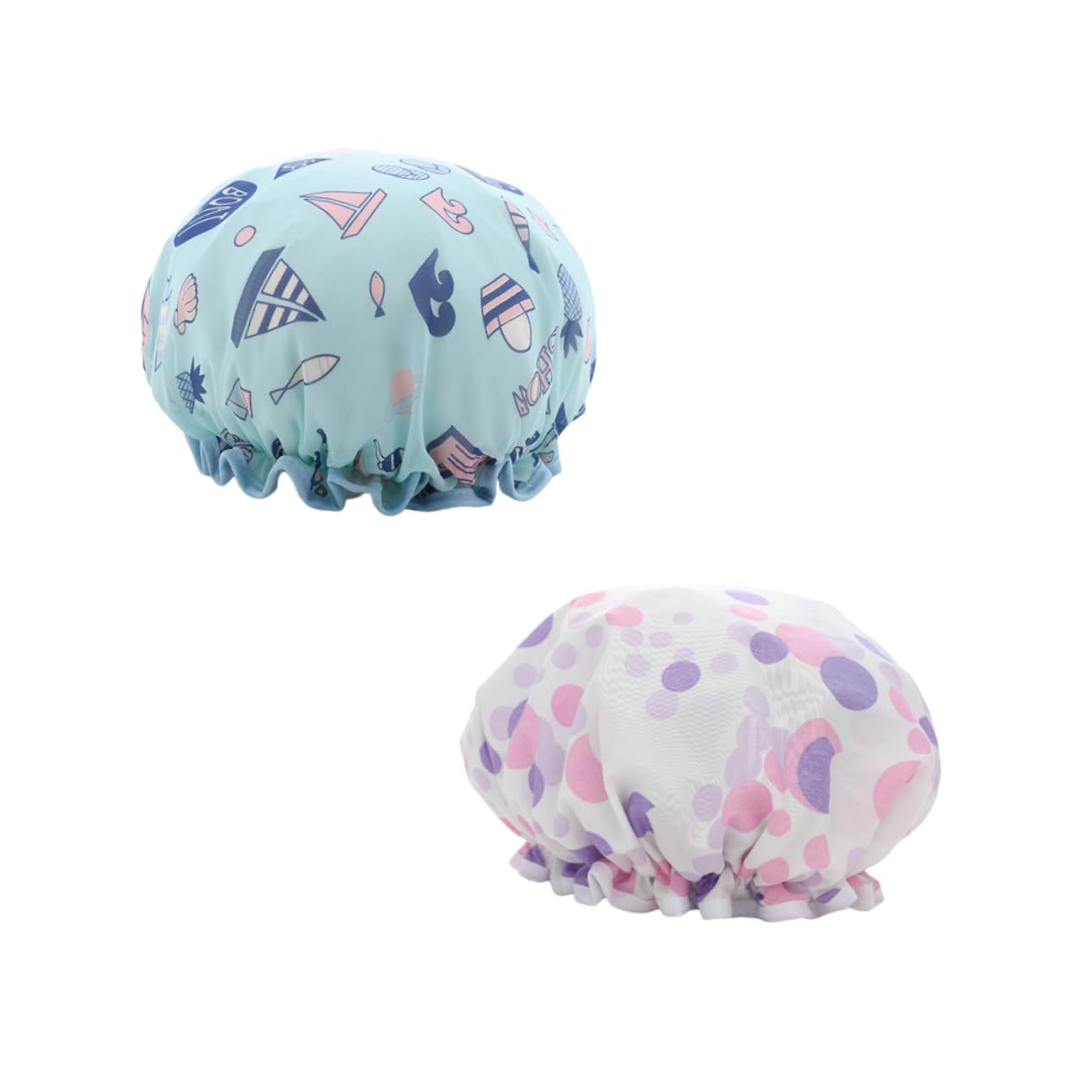 FRCOLOR 6piezas Gorro De Para Mujer Gorro De Baño De Eva Diseño Impreso Doble Para Protección Efectiva y Piscina