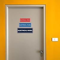 Vista 6 de All Quality Letrero de pared o puerta de panel eléctrico estándar, material duradero, letrero transparente y funcional, fácil instalación, negro